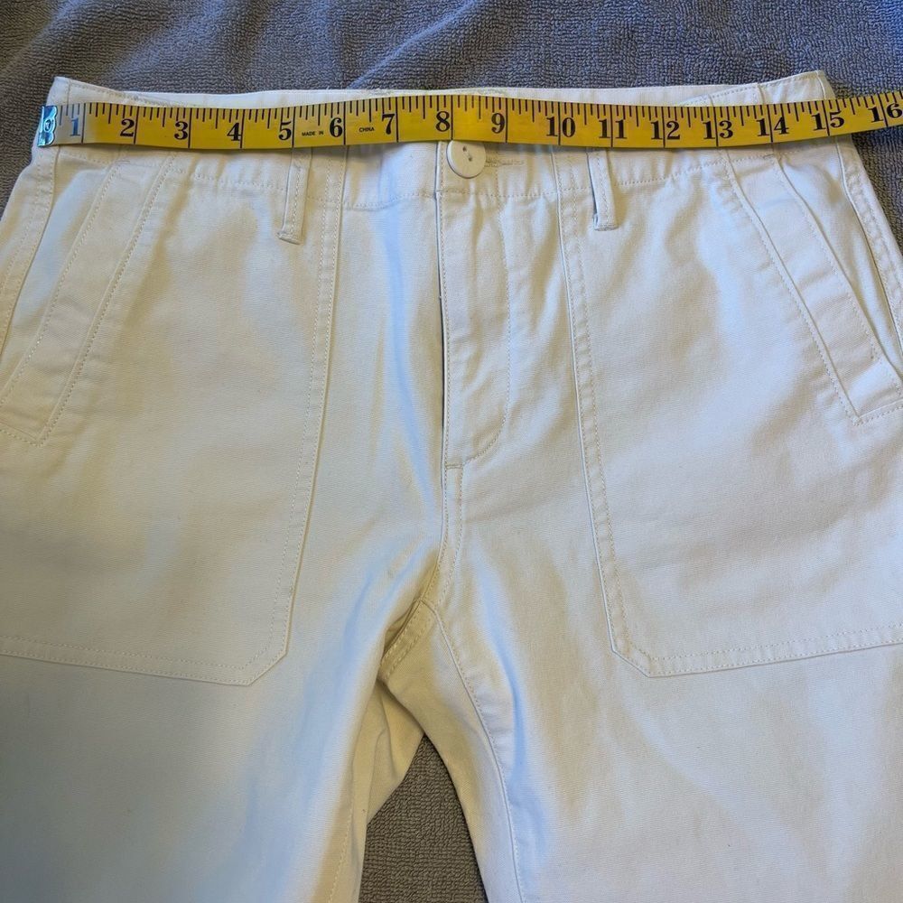 VINCE Straight Leg Cream Cropped Cotton Pants .Size 4 - Picture 9 of 9